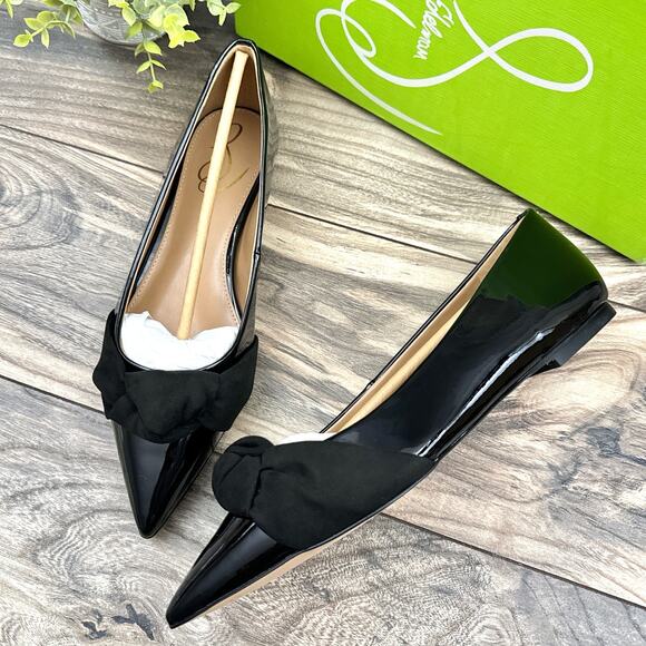 Sam Edelman Shoes - NIB Sam Edelman Wheaton 7M Black Patent Leather Pointed Toe Ballet Flats